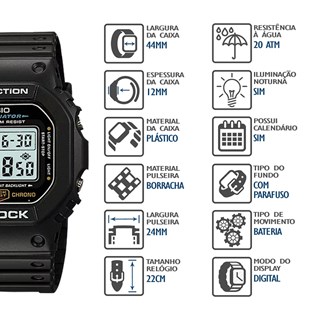 Relógio Casio G-Shock Masculino DW-5600E-1VD