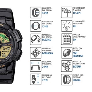 Relógio Casio World Time Masculino AE-1100W-1BVDF